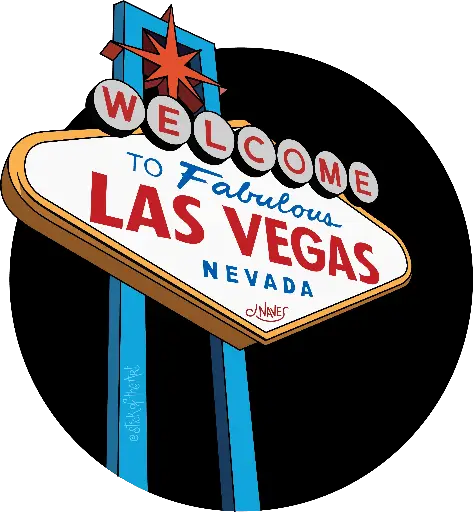 Las Vegas Sign Sticker - Color 